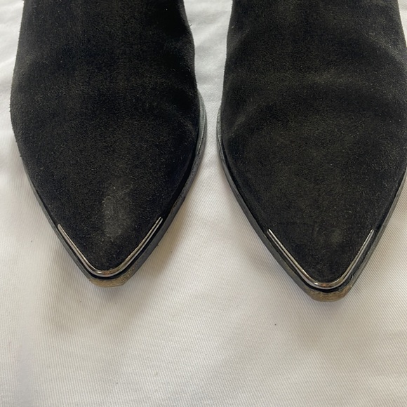 Acne Studios Black Suede Point Toe Booties size 38 - Picture 6 of 7